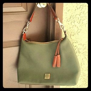 *SOLD* D&B Paige Sac Olive Green Leather Handbag